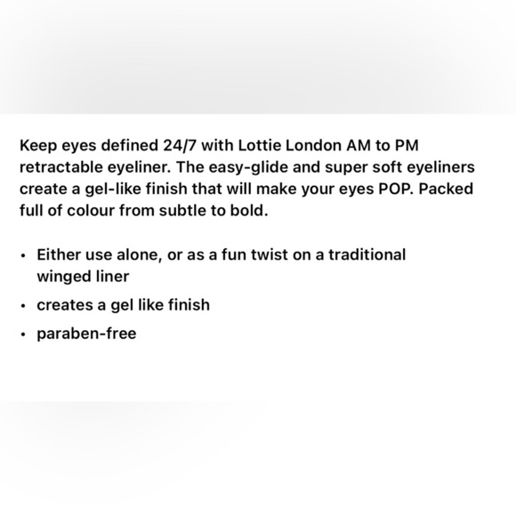 Lottie London AM to PM Retractable Eyeliner in Black - Picture 3 of 11